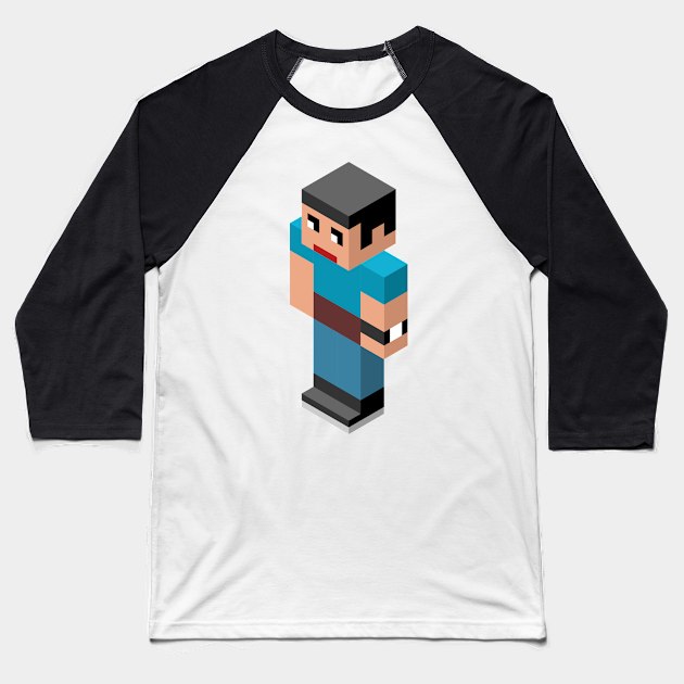 Isometric male person Baseball T-Shirt by AdiDsgn